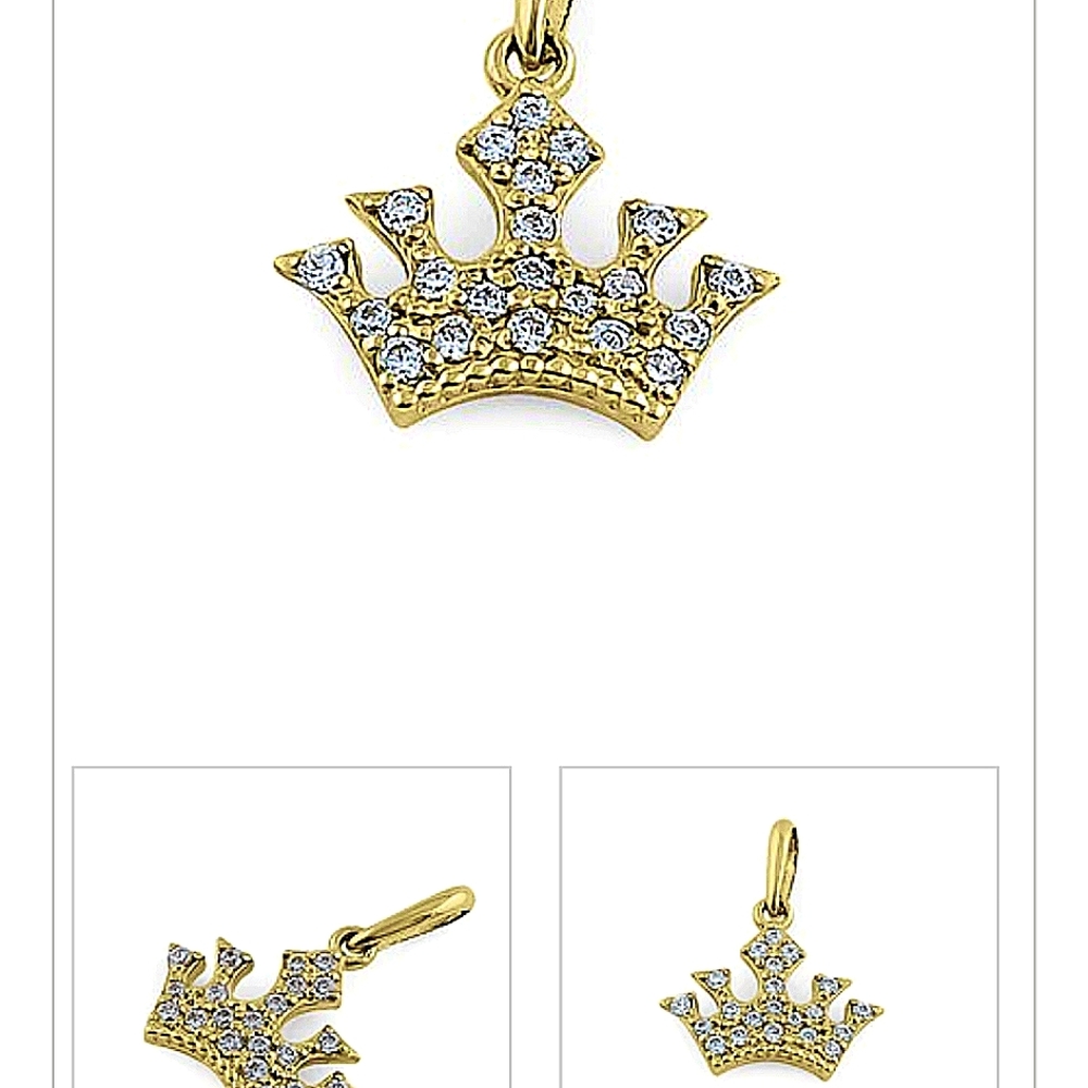 A beautiful 14 KT gold with real diamonds crown Gold is not negotiable